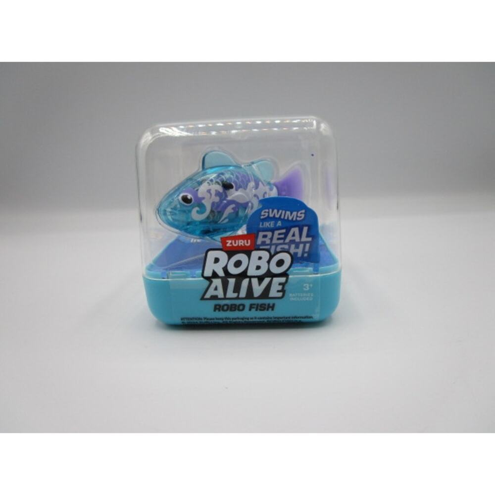 Zuru‎ Robo Alive Robo Fish Teal Purple Water Activated Swims Color Changing